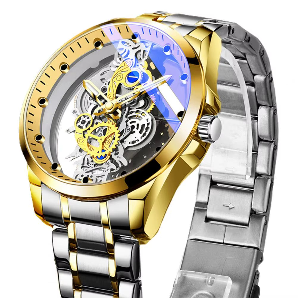 Watch Fashion Golden Skeleton Vintage Man Watch Jewelry Accessories Wrist Watch