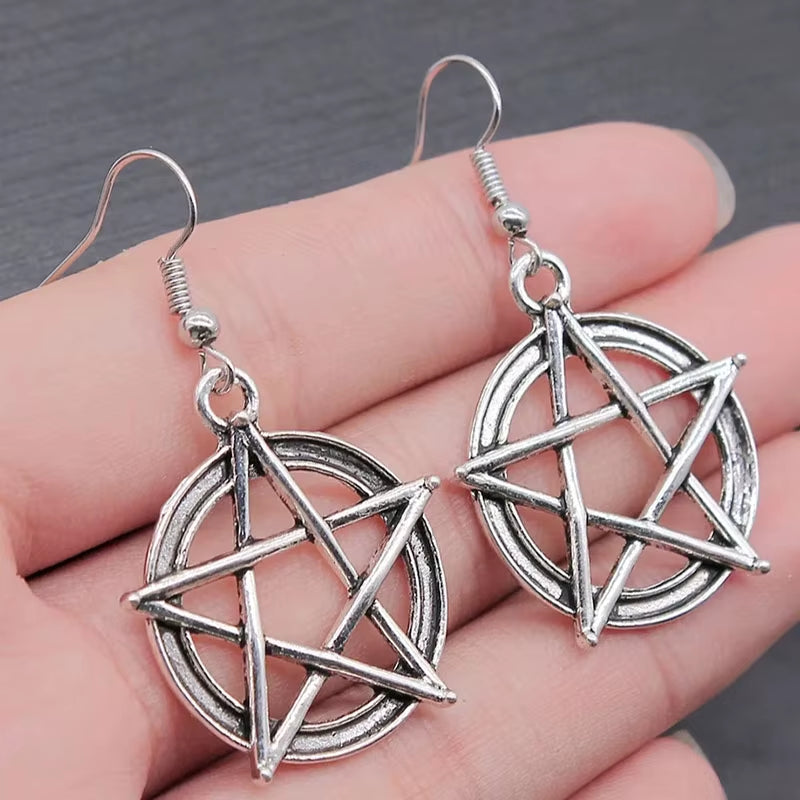 Vintage Star Drop Dangle Earrings for Women Fashion Jewelry Ladies Accessories Party Gift New