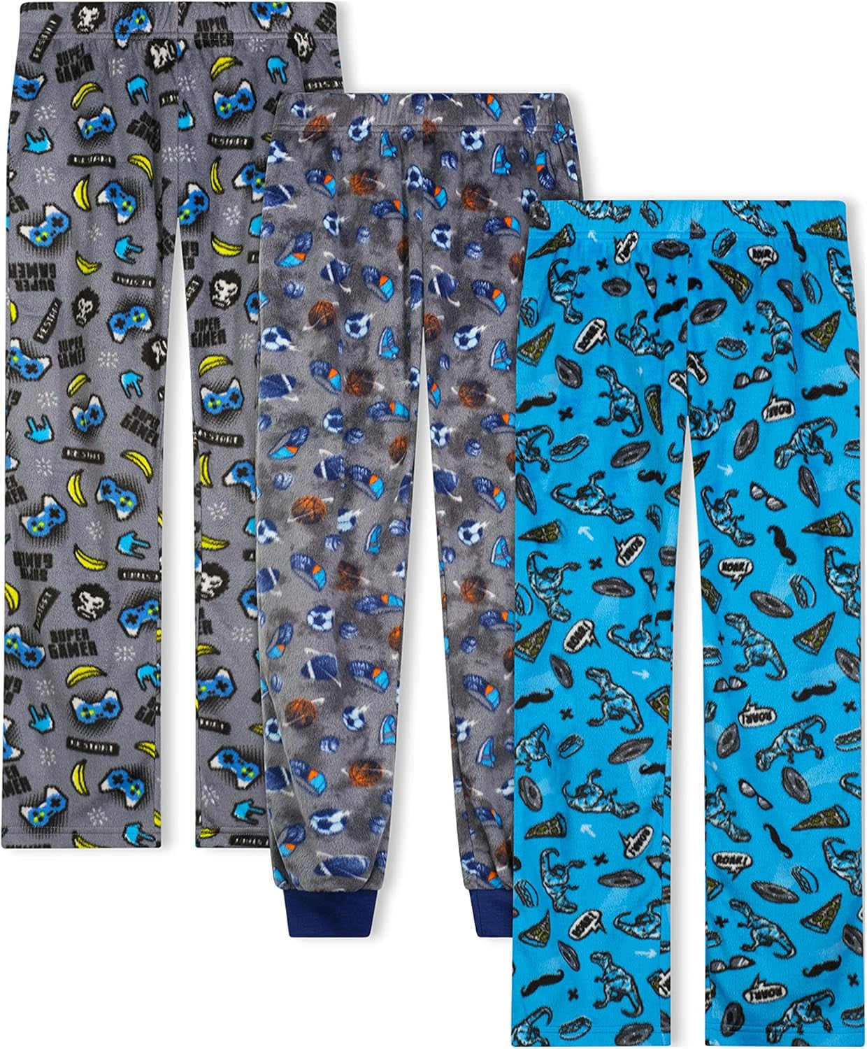 Boys Pajama Pants for Kids 3-Pack Soft Pajama Bottoms for Boys