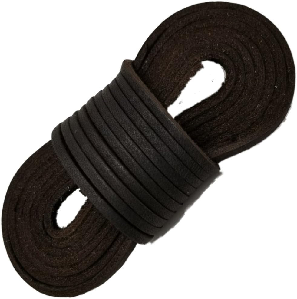 Leather Boot Laces|1/8 Inch Thick 72 Inches Long|2 Leather Strips [1 Pair]