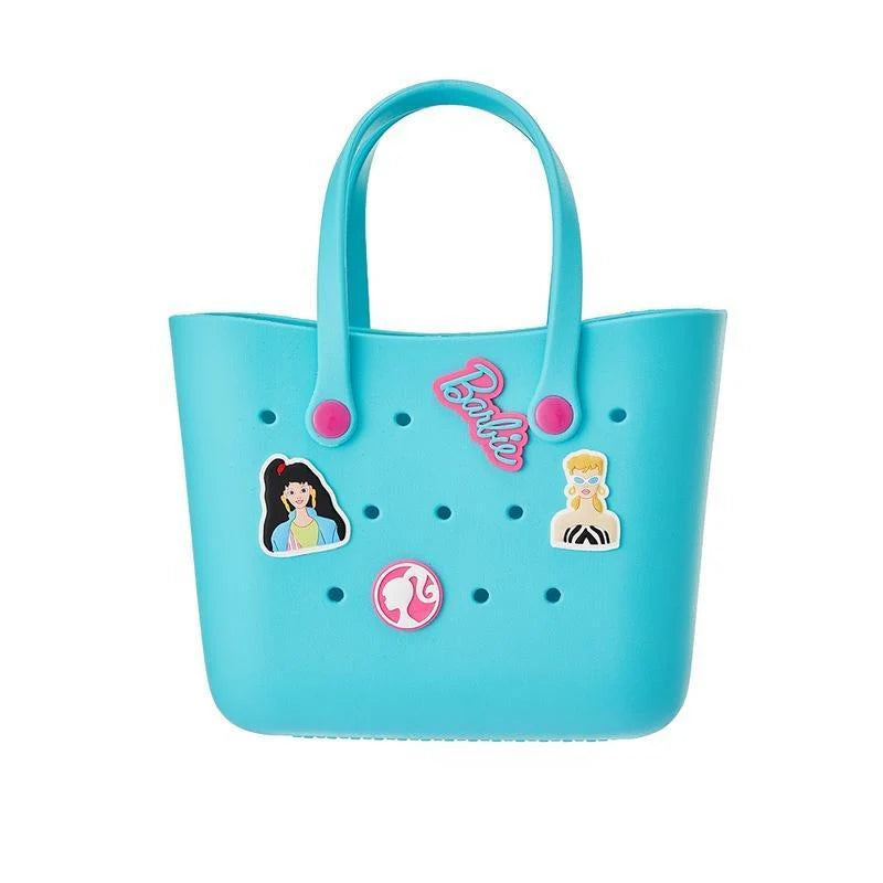 [Holiday Special] Barbie Lunch Bag for Women - Cute Crocs Design, Durable Lunch Tote Bags for Girls, Suitable Size in Pink, Pale Pink, and Blue with Handle, Ideal for School, Work, and Barbie Daylight Shiny Series