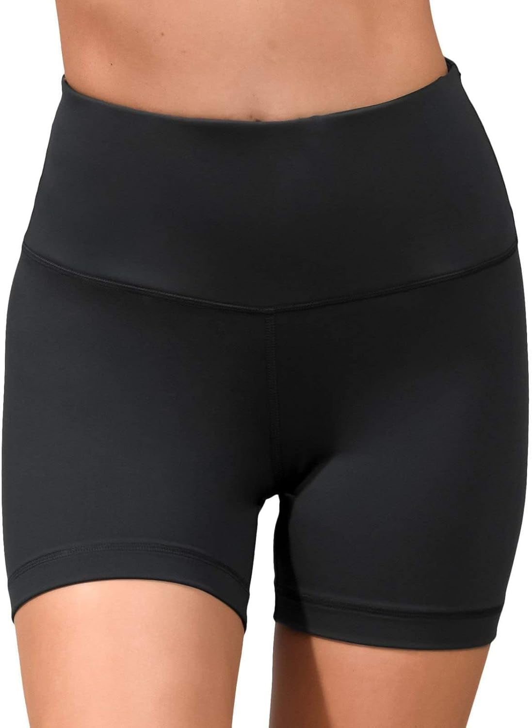 High Waist Power Flex Yoga Shorts - Tummy Control Biker Shorts for Women 2 Pack