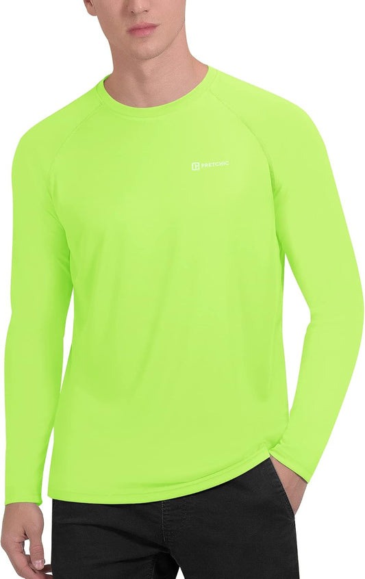 Men'S UPF 50+ UV Sun Protection Performance Long Sleeve Outdoor T Shirt