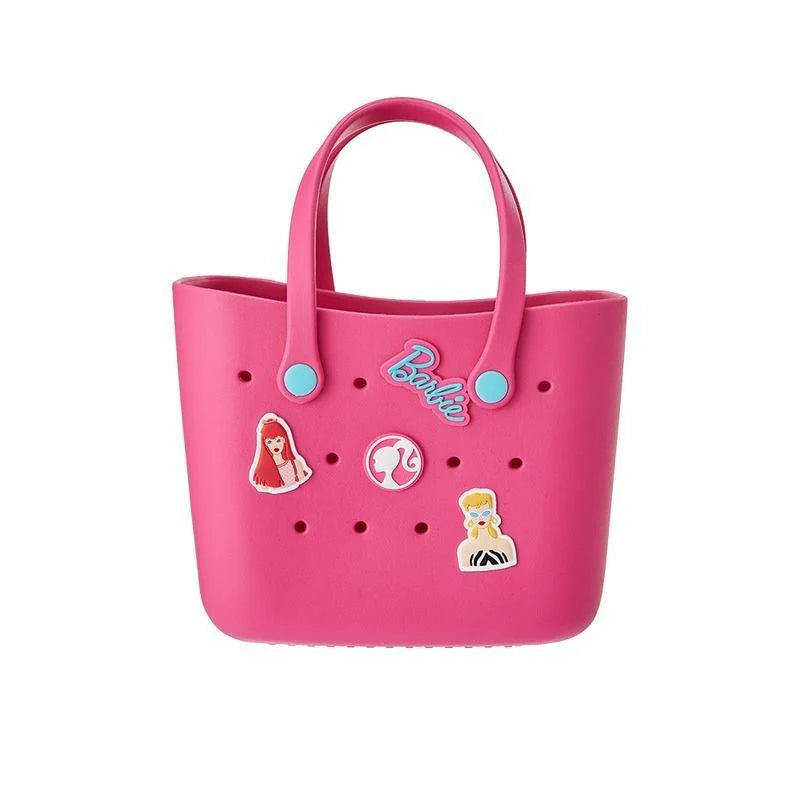 [Holiday Special] Barbie Lunch Bag for Women - Cute Crocs Design, Durable Lunch Tote Bags for Girls, Suitable Size in Pink, Pale Pink, and Blue with Handle, Ideal for School, Work, and Barbie Daylight Shiny Series