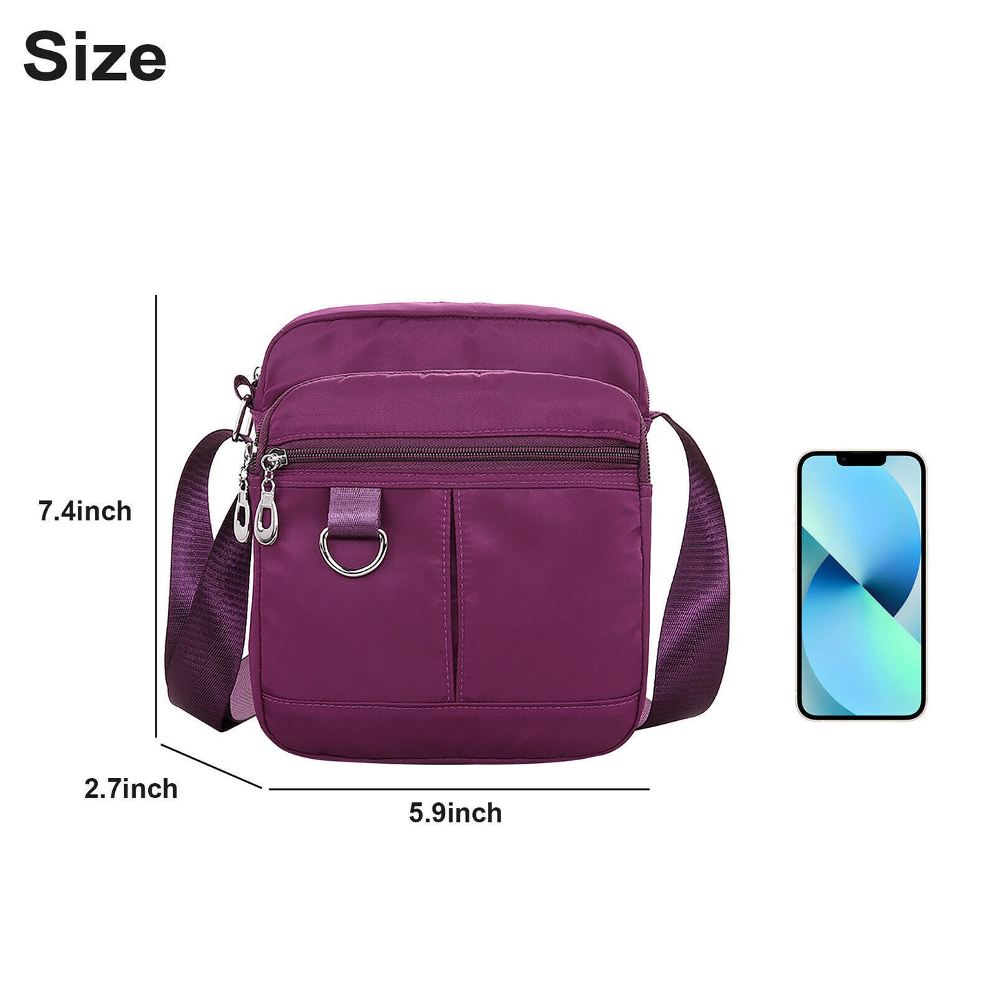 Waterproof Messenger Cross Body Ladies Handbag Shoulder Bag Womens Large Purse